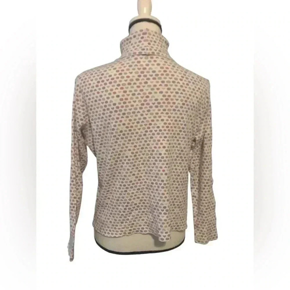 Vintage CC Hughes Heart Print Turtleneck Size Medium - Picture 2 of 2